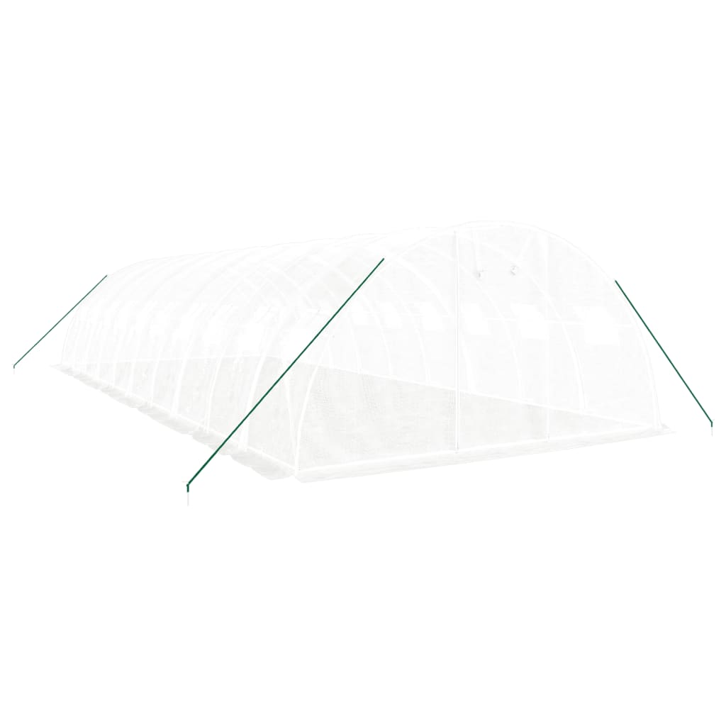 Greenhouse with Steel Frame White 40 m? 10x4x2 m