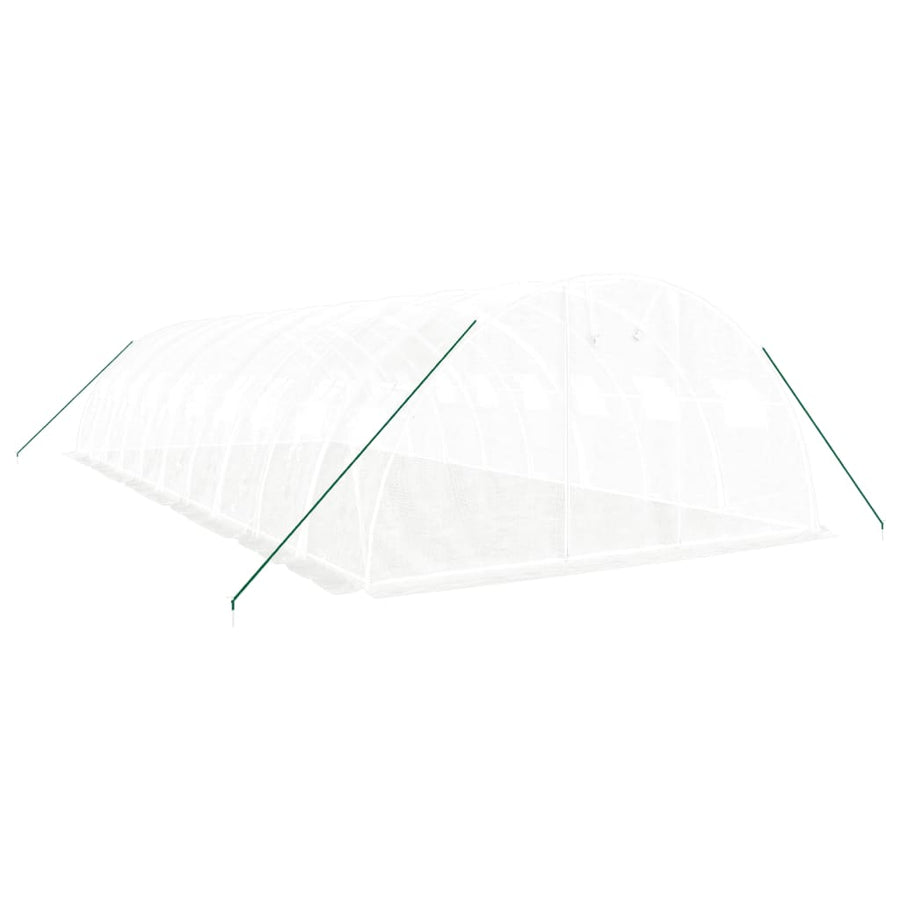Greenhouse with Steel Frame White 40 m? 10x4x2 m