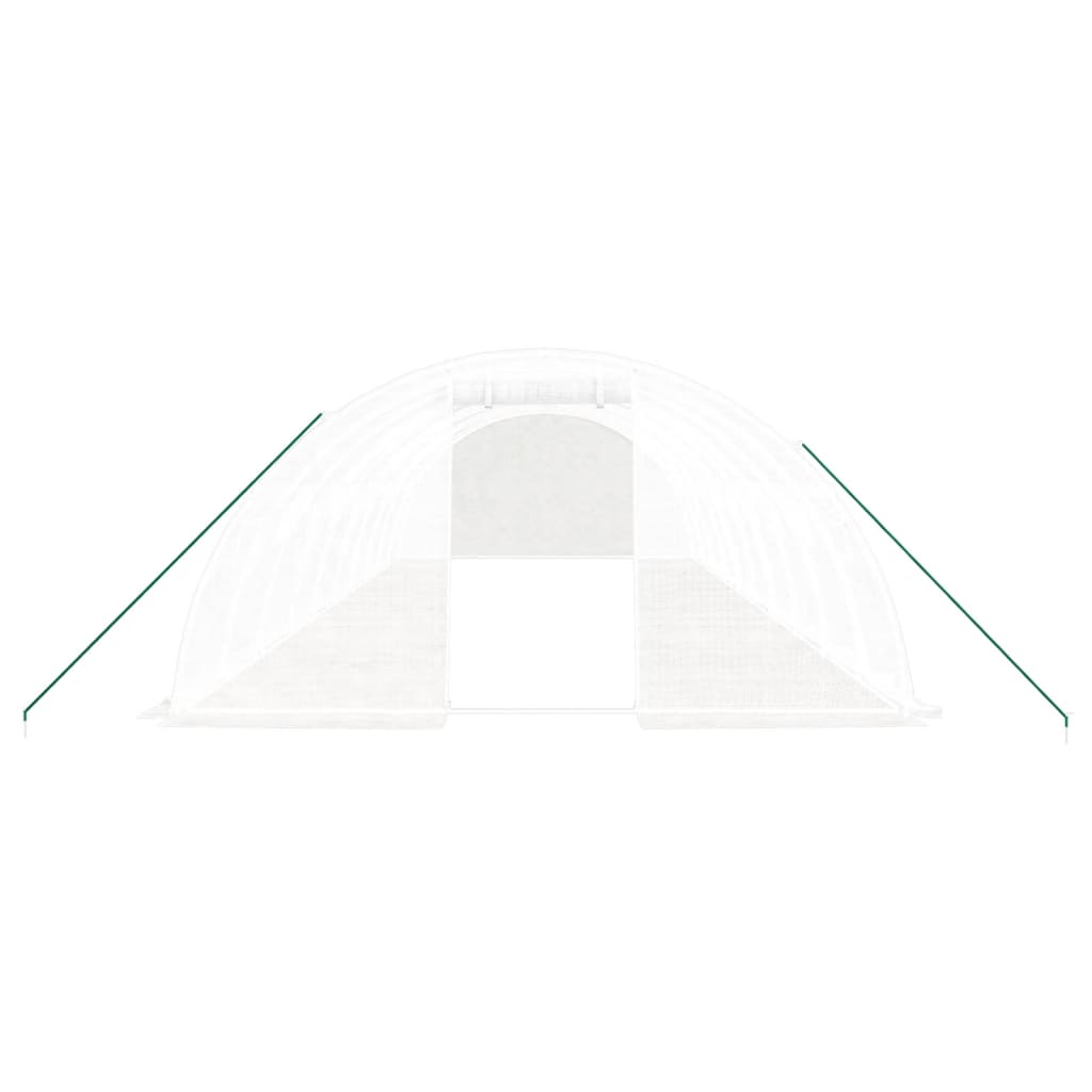 Greenhouse with Steel Frame White 40 m? 10x4x2 m