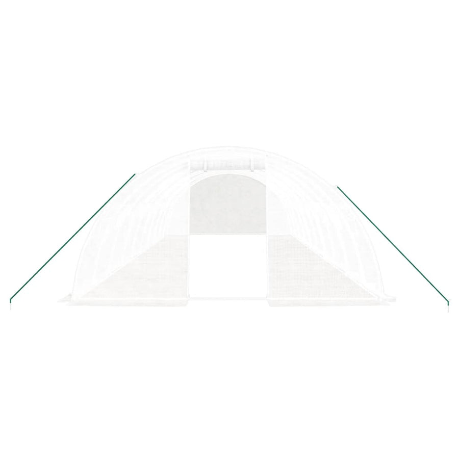 Greenhouse with Steel Frame White 40 m? 10x4x2 m