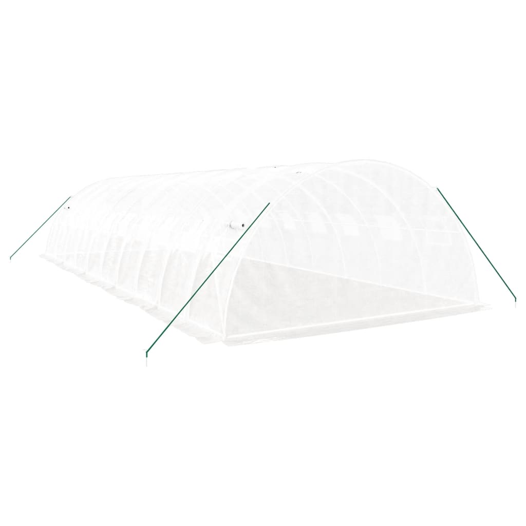 Greenhouse with Steel Frame White 40 m? 10x4x2 m