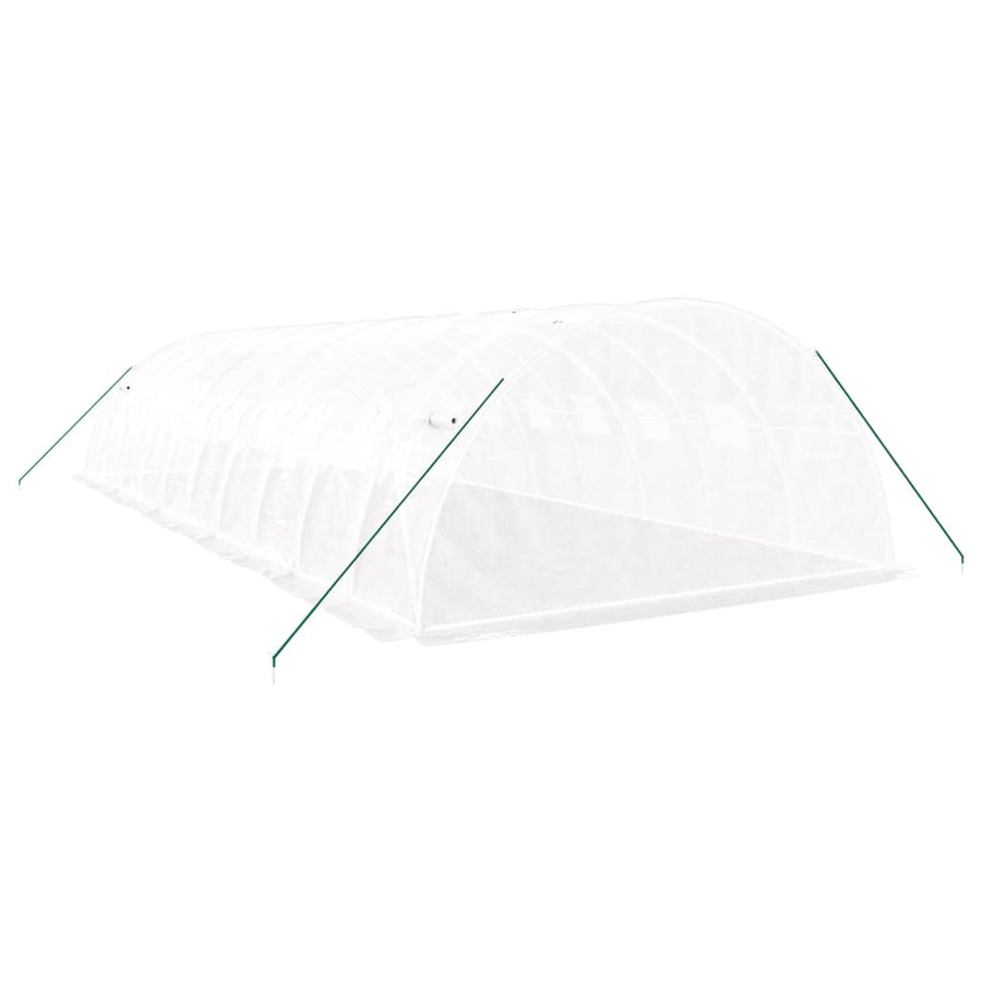 Greenhouse with Steel Frame White 40 m? 10x4x2 m