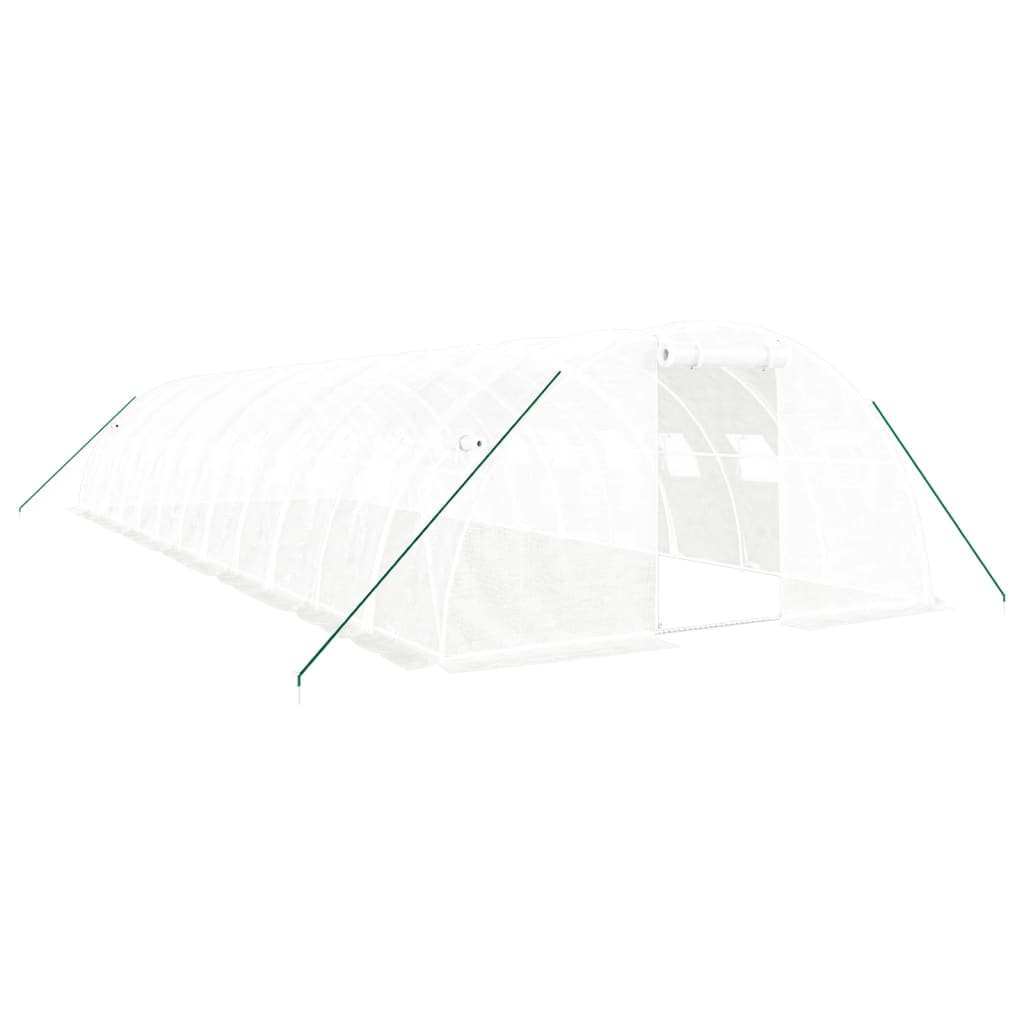 Greenhouse with Steel Frame White 48 m? 12x4x2 m