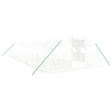 Greenhouse with Steel Frame White 48 m² 12x4x2 m - Front View