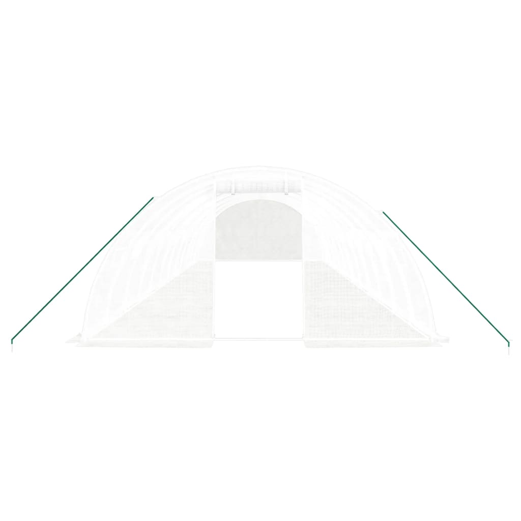 Greenhouse with Steel Frame White 48 m? 12x4x2 m