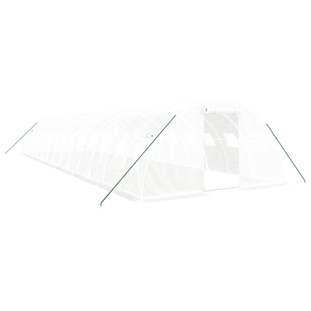 Greenhouse with Steel Frame White 56 m? 14x4x2 m