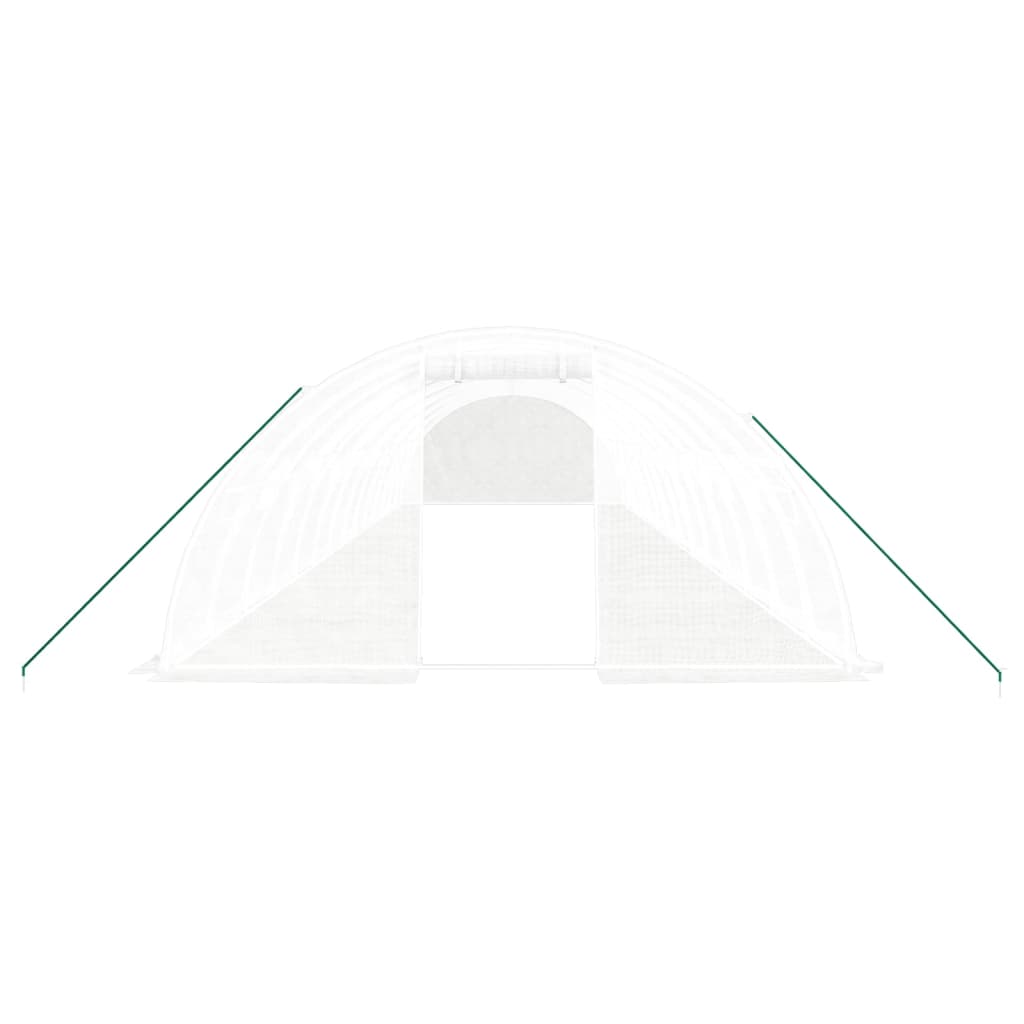 Greenhouse with Steel Frame White 56 m? 14x4x2 m
