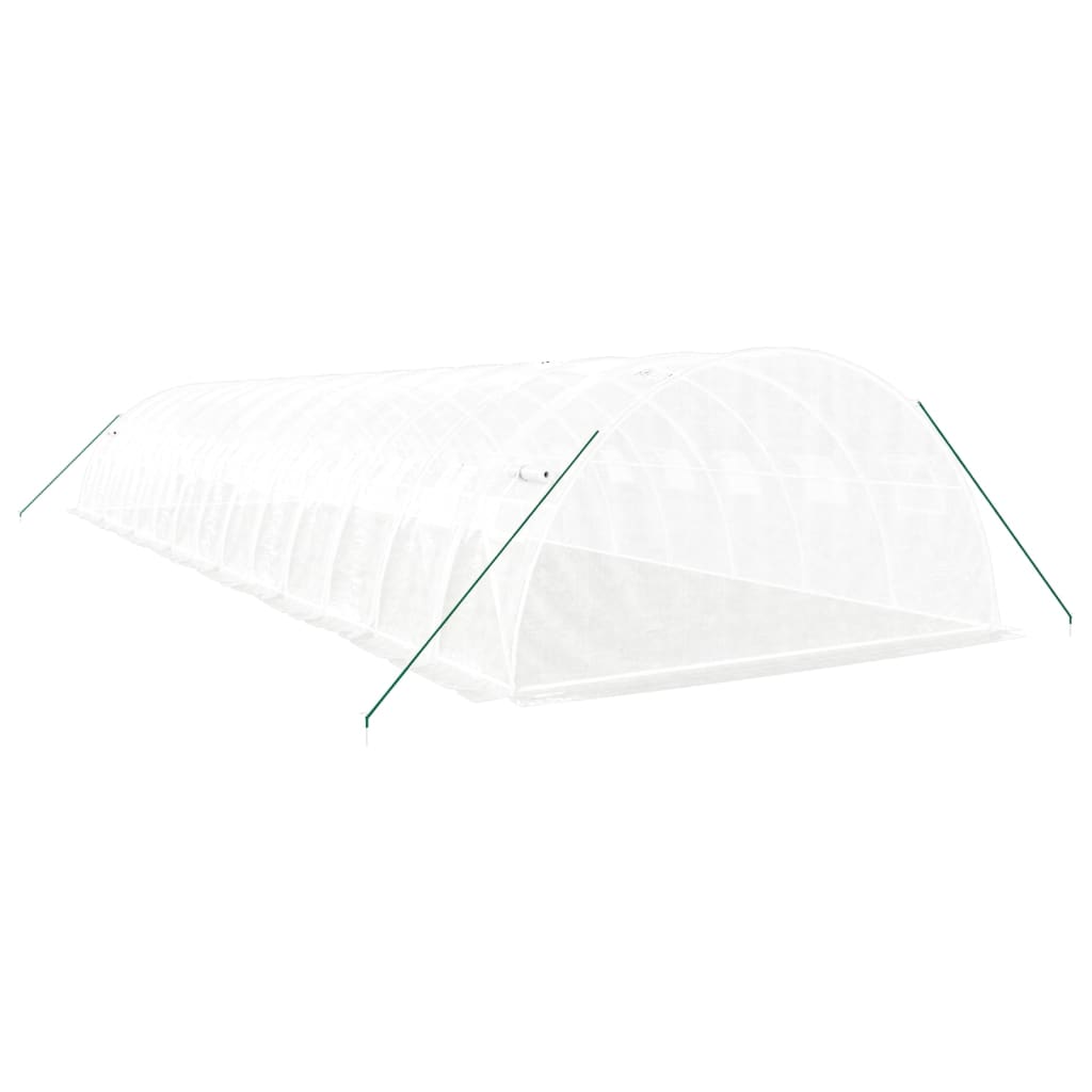 Greenhouse with Steel Frame White 56 m? 14x4x2 m