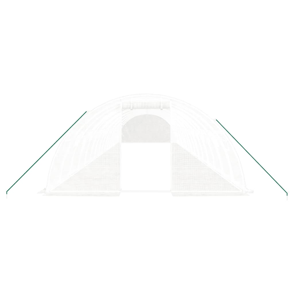 Greenhouse with Steel Frame White 64 m? 16x4x2 m