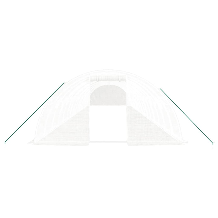 Greenhouse with Steel Frame White 64 m? 16x4x2 m