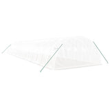 Greenhouse with Steel Frame White 64 m² 16x4x2 m - Rear View