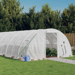 Greenhouse with Steel Frame White 64 m? 16x4x2 m