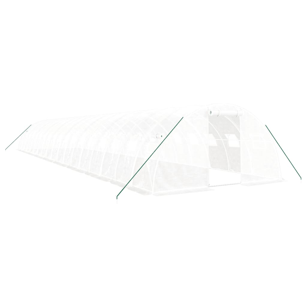 Greenhouse with Steel Frame White 72 m? 18x4x2 m