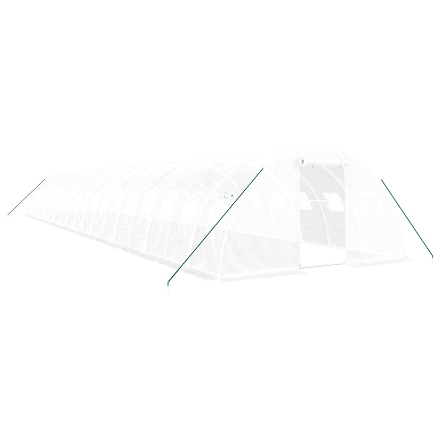 Greenhouse with Steel Frame White 72 m? 18x4x2 m