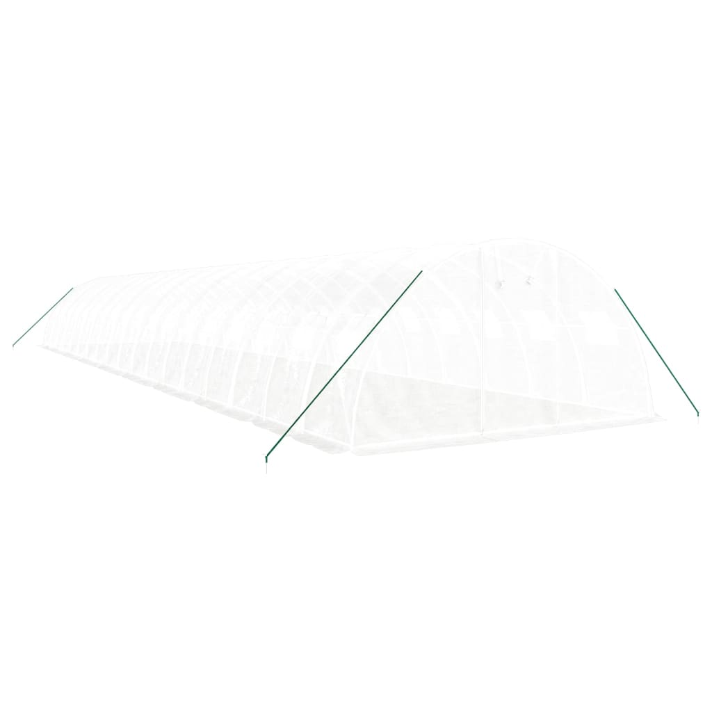 Greenhouse with Steel Frame White 72 m? 18x4x2 m