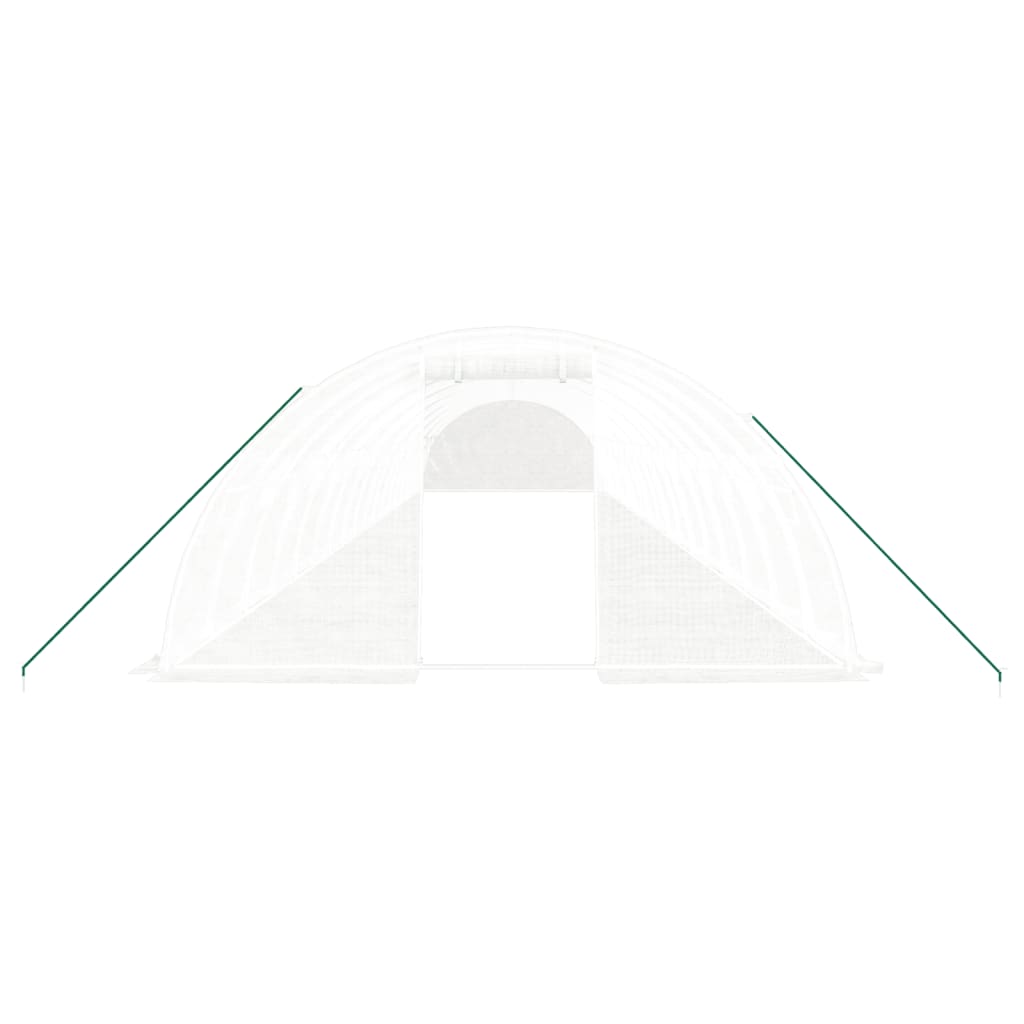 Greenhouse with Steel Frame White 72 m? 18x4x2 m