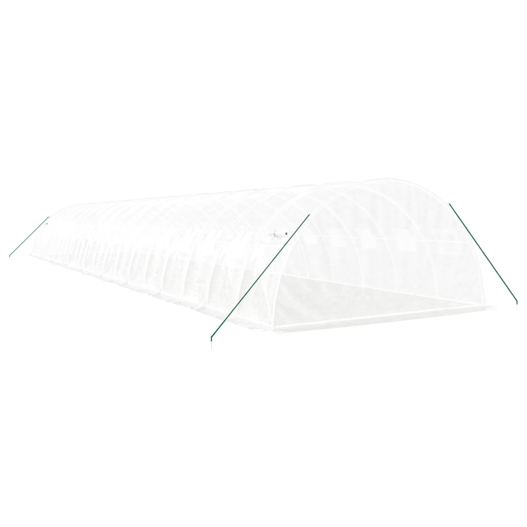 Greenhouse with Steel Frame White 72 m? 18x4x2 m