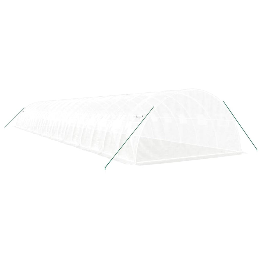 Greenhouse with Steel Frame White 72 m? 18x4x2 m