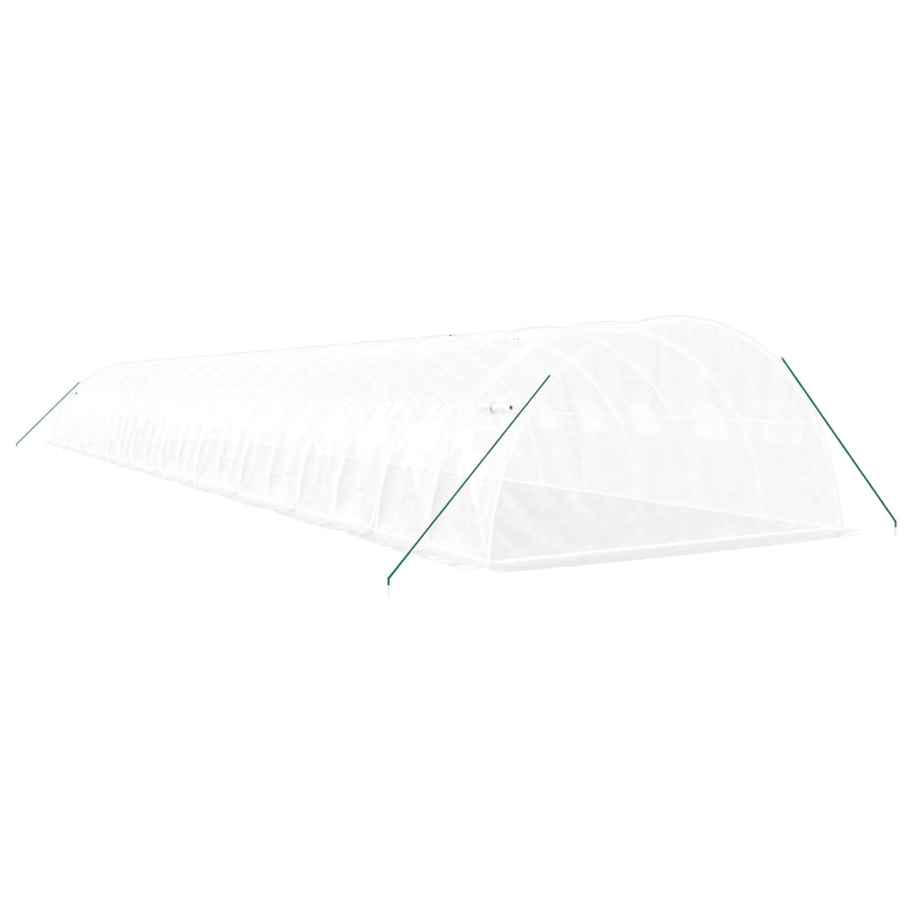 Greenhouse with Steel Frame White 80 m? 20x4x2 m