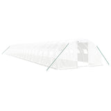 Greenhouse with Steel Frame White 88 m? 22x4x2 m - Front View