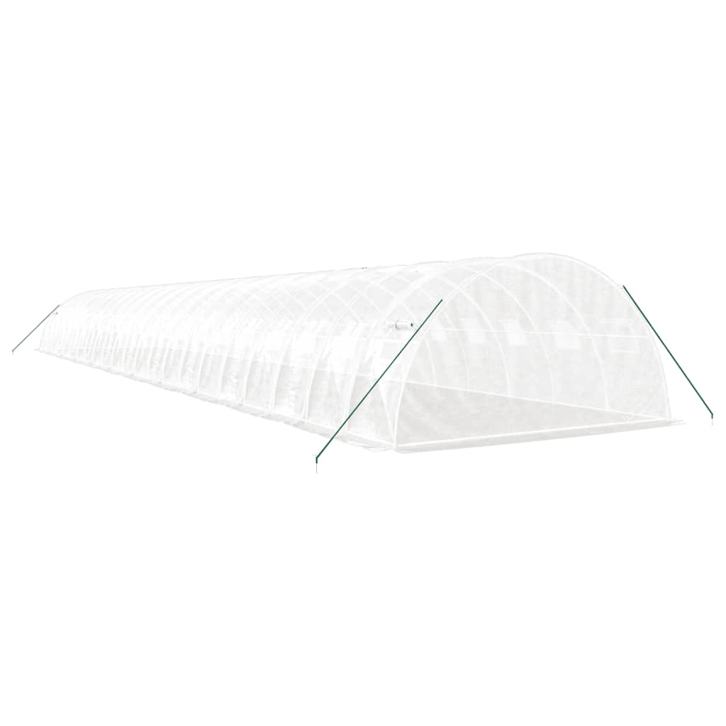 Greenhouse with Steel Frame White 88 m? 22x4x2 m