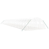 Greenhouse with Steel Frame White 96 m² 24x4x2 m - Side View