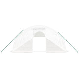 Greenhouse with Steel Frame White 96 m² 24x4x2 m - Top-Down View