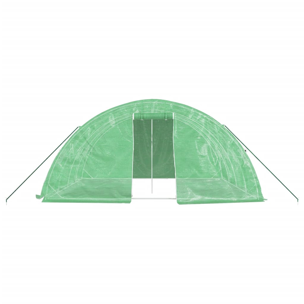 Greenhouse with Steel Frame Green 20 m? 5x4x2.3 m