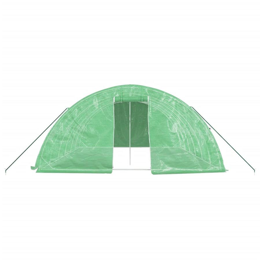 Greenhouse with Steel Frame Green 30 m? 6x5x2.3 m