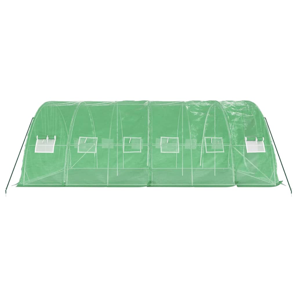 Greenhouse with Steel Frame Green 30 m? 6x5x2.3 m