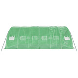 Greenhouse with Steel Frame Green 30 m² 6x5x2.3 m - 45-Degree Angle