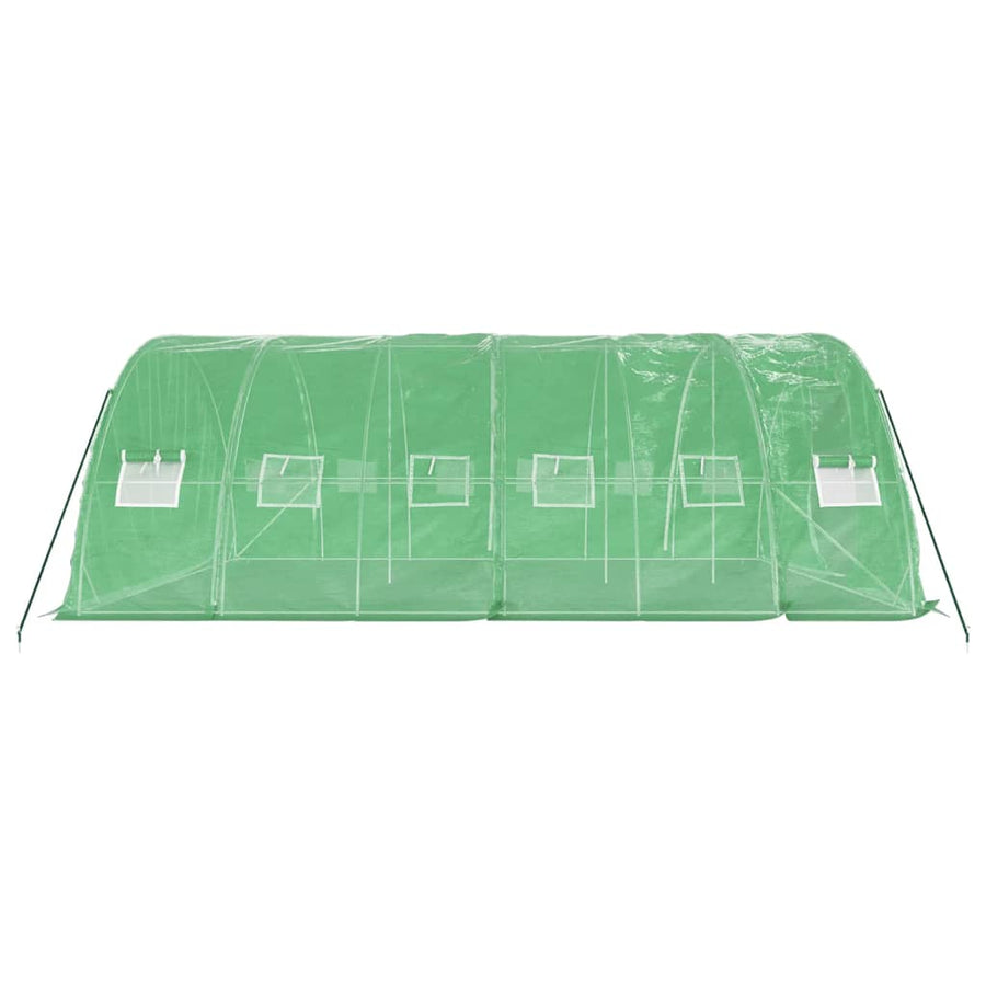 Greenhouse with Steel Frame Green 30 m? 6x5x2.3 m