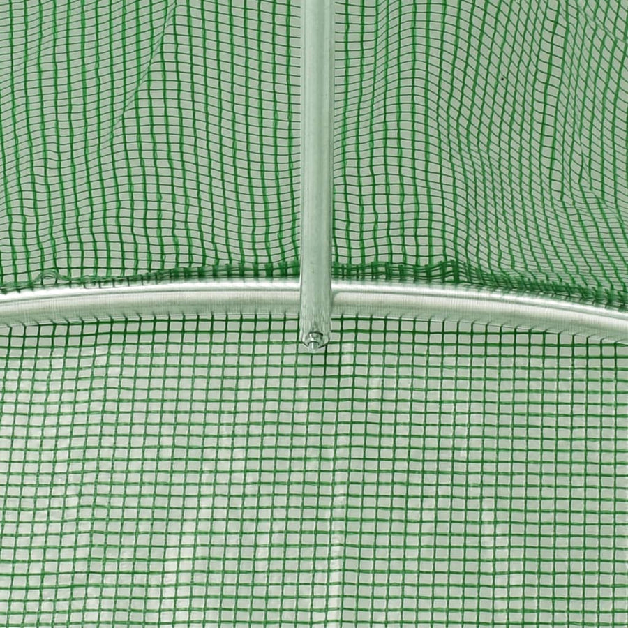 Greenhouse with Steel Frame Green 30 m? 6x5x2.3 m