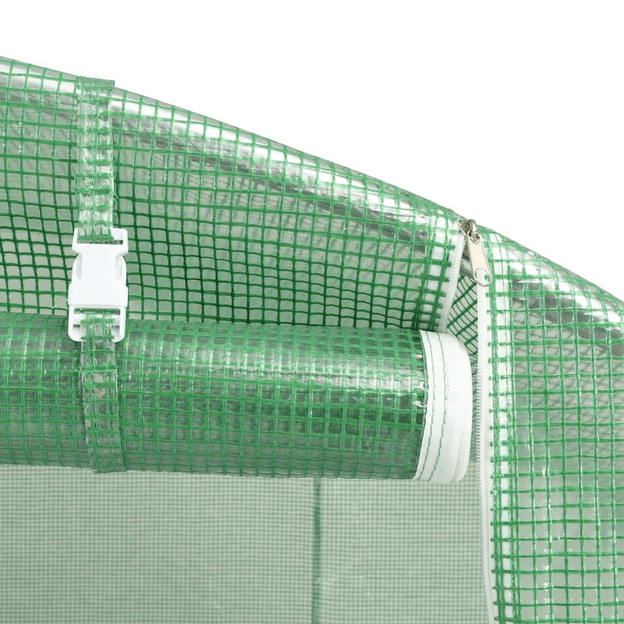 Greenhouse with Steel Frame Green 40 m? 8x5x2.3 m