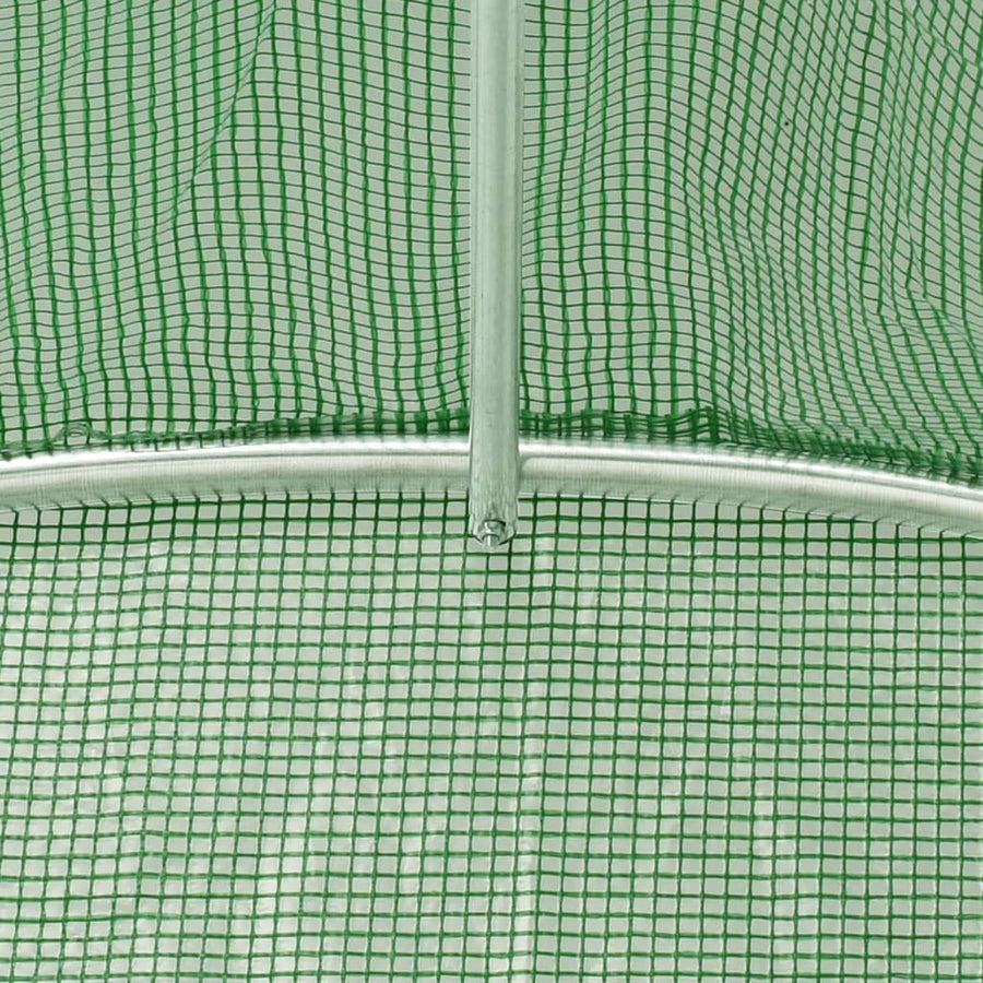 Greenhouse with Steel Frame Green 40 m? 8x5x2.3 m