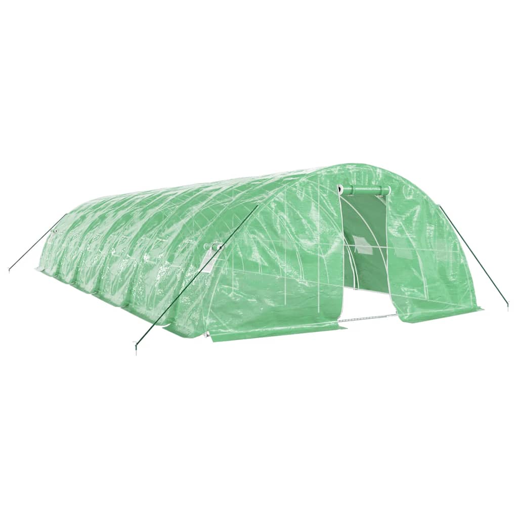 Greenhouse with Steel Frame Green 60 m? 12x5x2.3 m