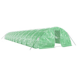 Greenhouse with Steel Frame Green 110 m² 22x5x2.3 m - Front View