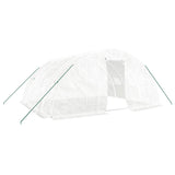 Greenhouse with Steel Frame White 20 m? 5x4x2.3 m