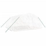 Greenhouse with Steel Frame White 20 m² 5x4x2.3 m - Side View
