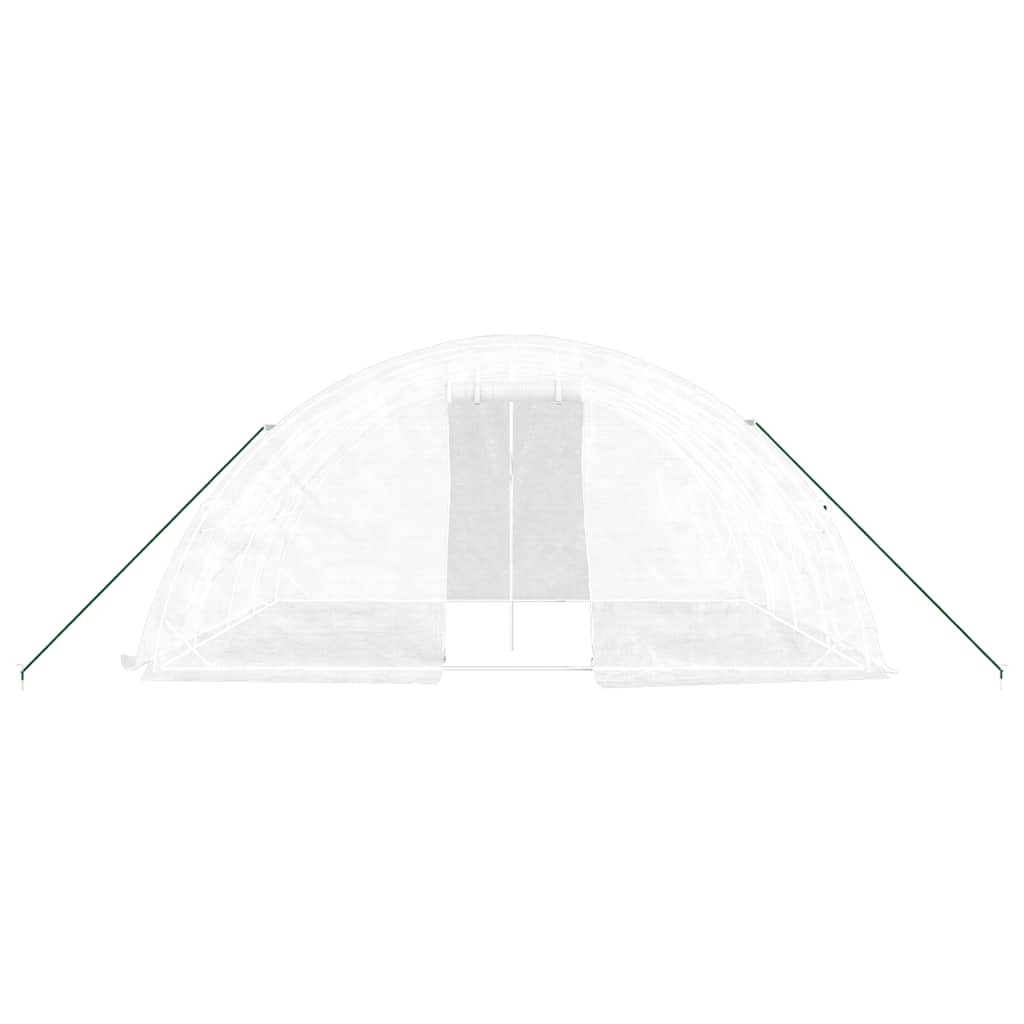 Greenhouse with Steel Frame White 20 m? 5x4x2.3 m