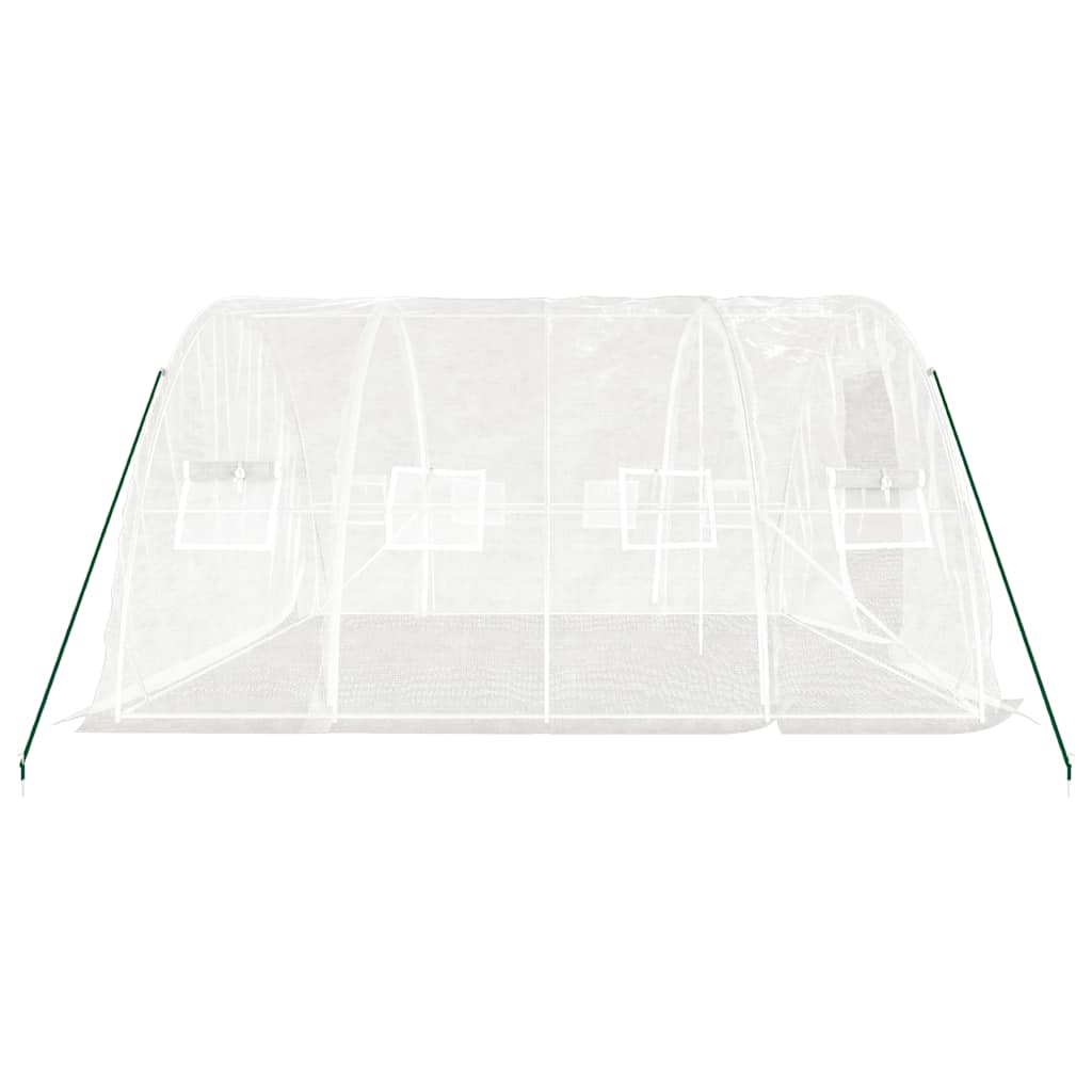 Greenhouse with Steel Frame White 20 m? 5x4x2.3 m