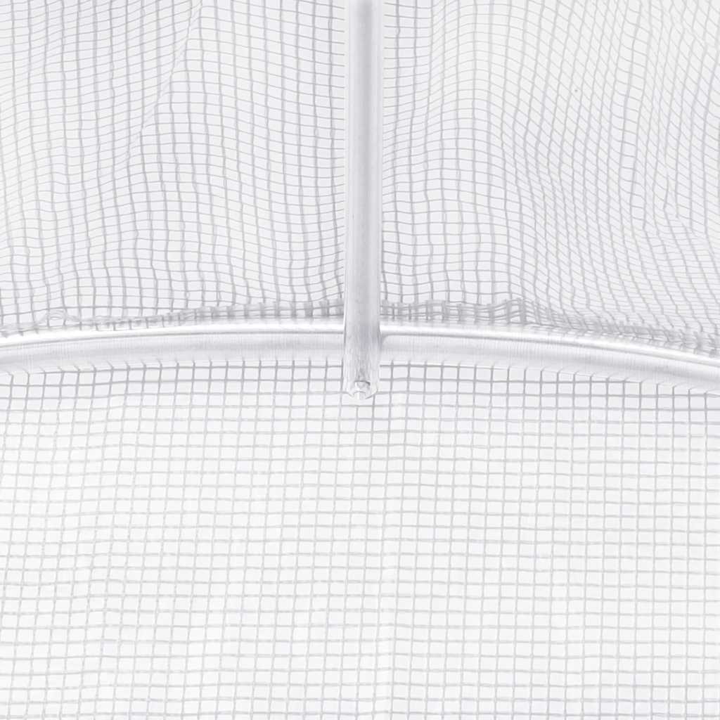 Greenhouse with Steel Frame White 20 m? 5x4x2.3 m