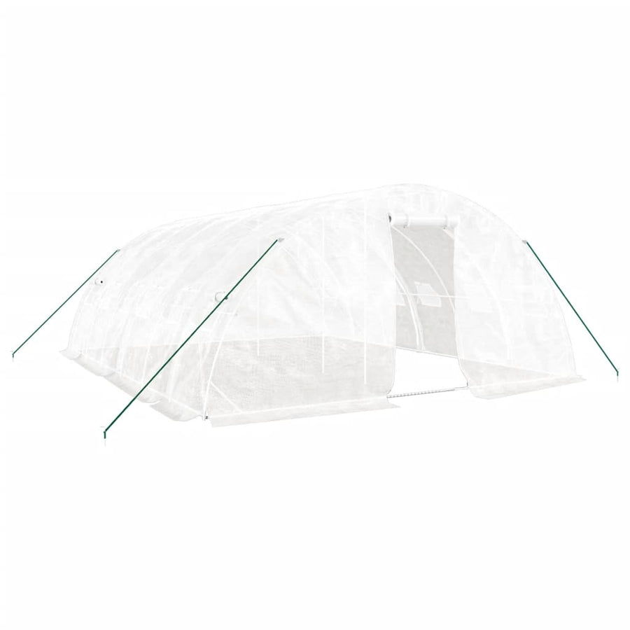 Greenhouse with Steel Frame White 30 m? 6x5x2.3 m