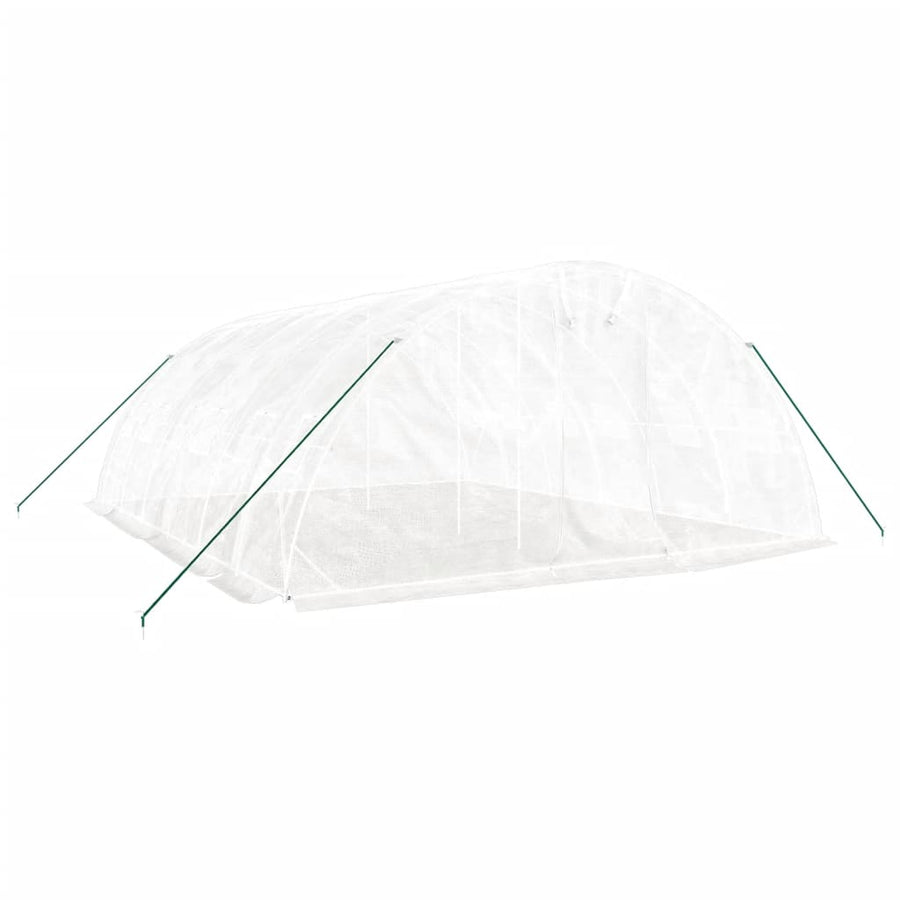 Greenhouse with Steel Frame White 30 m? 6x5x2.3 m