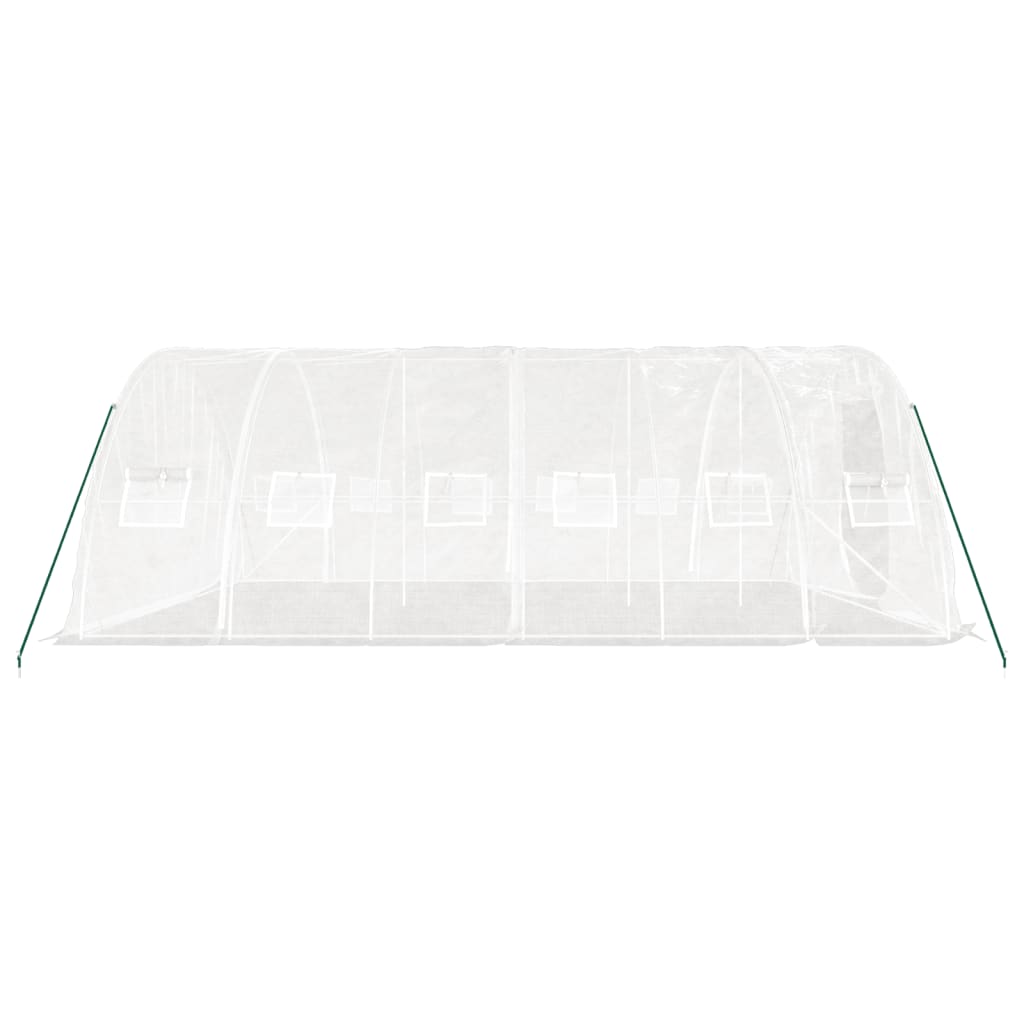 Greenhouse with Steel Frame White 30 m? 6x5x2.3 m