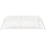 Greenhouse with Steel Frame White 30 m² 6x5x2.3 m - 45-Degree Angle