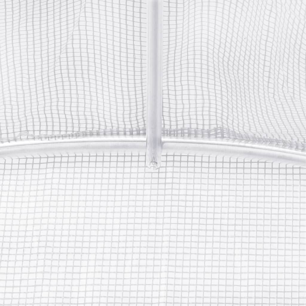 Greenhouse with Steel Frame White 30 m? 6x5x2.3 m