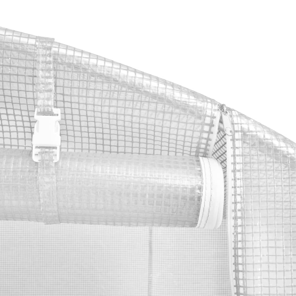 Greenhouse with Steel Frame White 30 m? 6x5x2.3 m