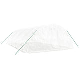 Greenhouse with Steel Frame White 40 m² 8x5x2.3 m - Side View