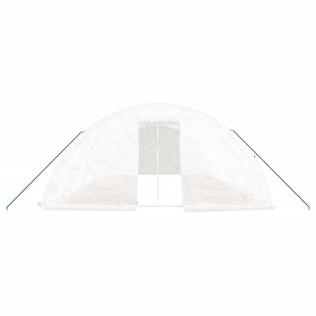 Greenhouse with Steel Frame White 40 m? 8x5x2.3 m